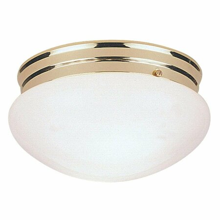 HOME IMPRESSIONS 7-1/2 In. Polished Brass Incandescent Flush Mount Ceiling Light Fixture IFM137PB